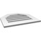 Ekena Millwork Octagonal Top Surface Mount PVC Gable Vent: Functional, w/ 3-1/2"W x 1"P Standard Frame, 24"W x 22"H GVPOT24X2201SF - alternate 5